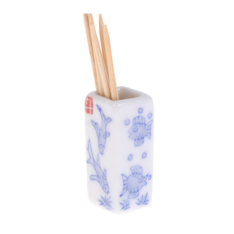 1/12 Miniature Dollhouse Chinese Chopsticks Tube Tableware Set Kitchen Toy