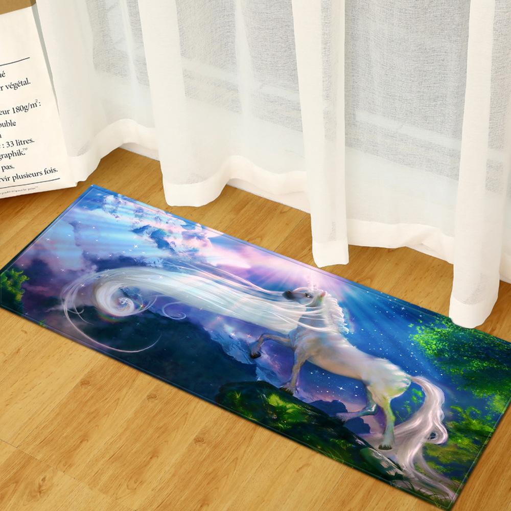 Unicorn Carpet Long Floor Mat Love Theme Doormat