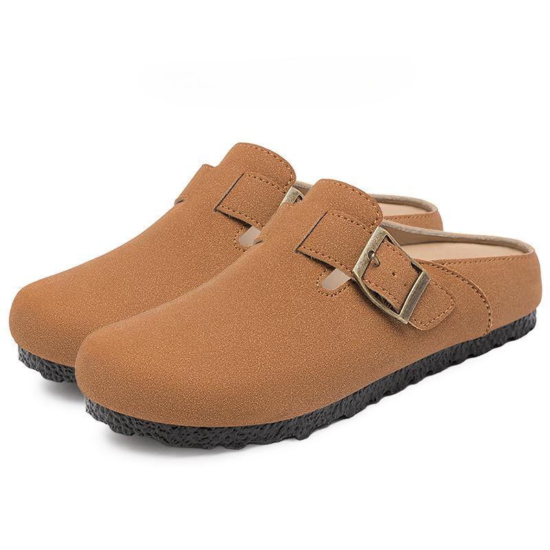 Letnie buty retro, codzienne leniwe buty z noskami, półkapcie damskie, płaskie kapcie damskie