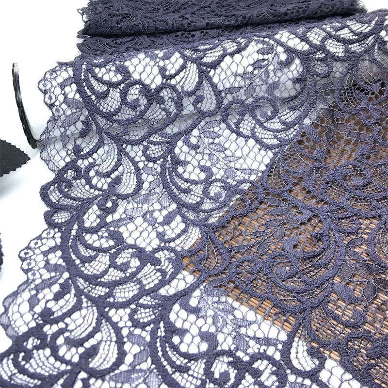 21.5cm Wide Elastic Lace, Hollow Stretch Spandex Lace Fabric for Lingerie, Bra, Underwear, Garment, Sewing & Crafting