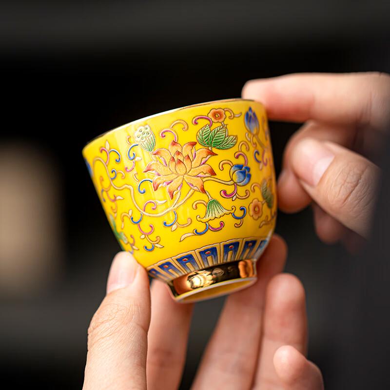 Su's Ceramic Enamel Palace Style Teacup & Saucer Gift Set