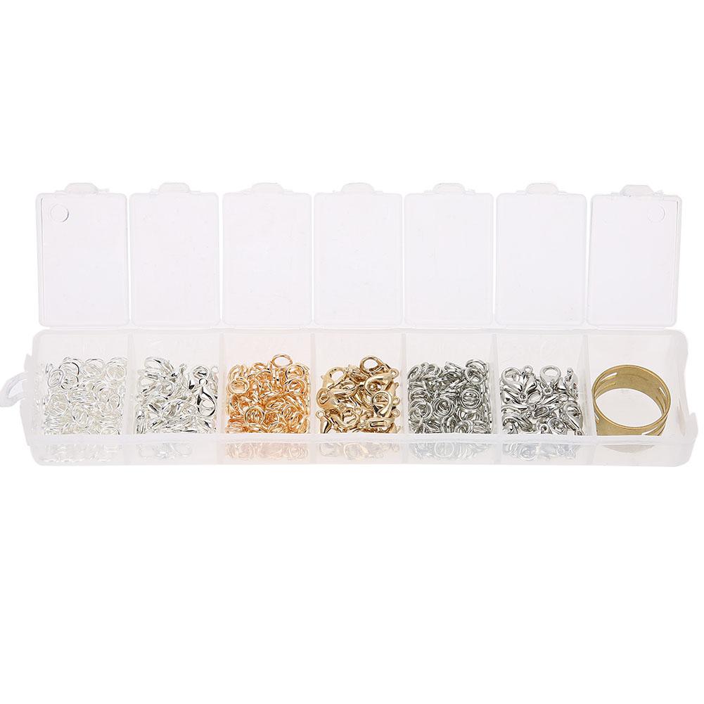 

5mm Alloy Jump Rings Lobster Clasp DIY Jewelry Findings Set Kit Accessories
