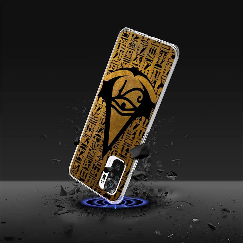 Sacred Eye of Horus Egypt Fresco Phone Case For Xiaomi Redmi Note 15 14 13 12S 12 Pro Plus 11S 11E 11 11T 10S 10 Art Soft Patter