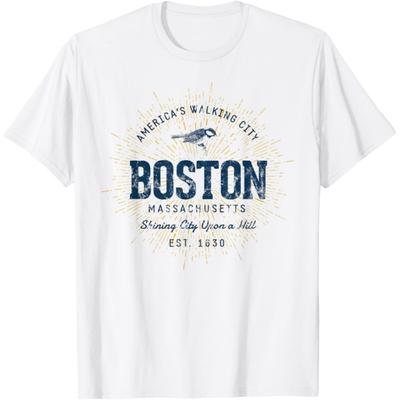 Vintage Retro Style Boston T-Shirt