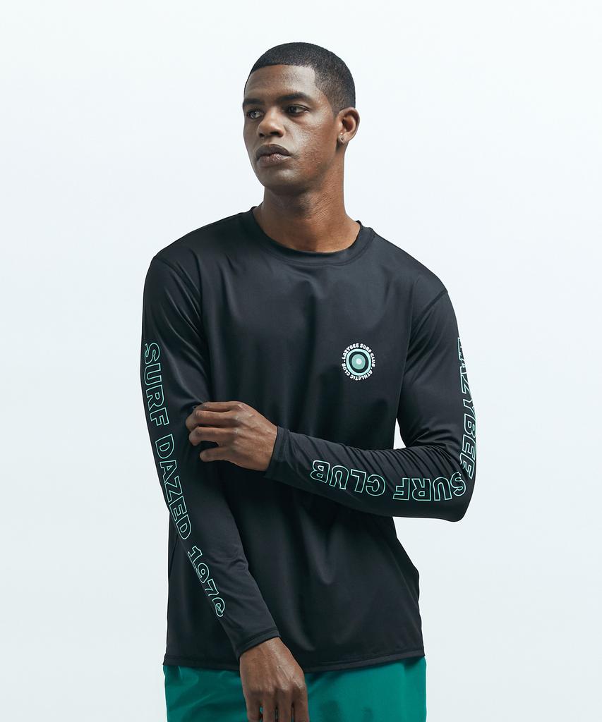 Leijibi Dry Cooling Lettering Loose Fit Long Sleeve Rash Guard W (3 Colors) (Type A)