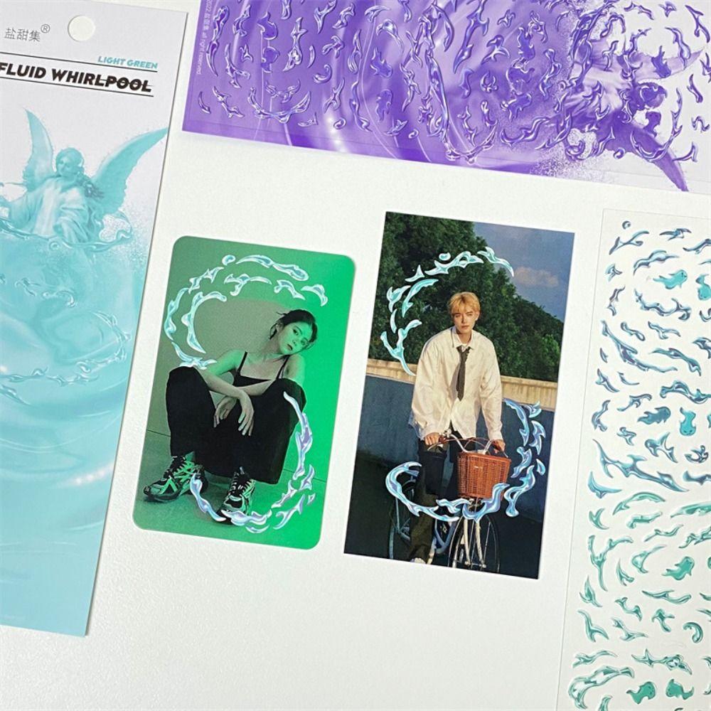 

Бегущая вода Вихрь Наклейки Альбом Декоративная наклейка DIY Goo Card Наклейка Журнал Дневник Наклейки