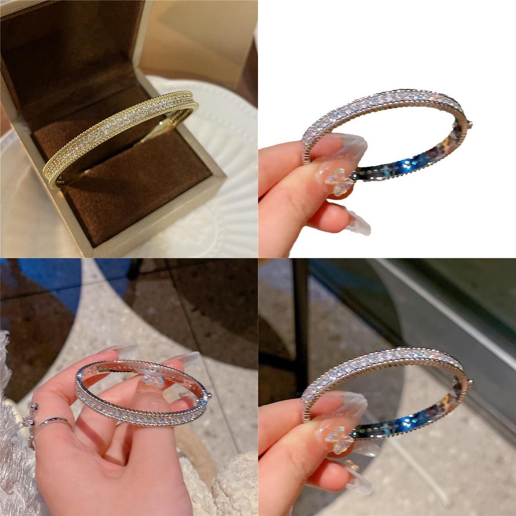 Geometric Zirconia Silver Bracelet For Women With Elegant Design For Office Wear