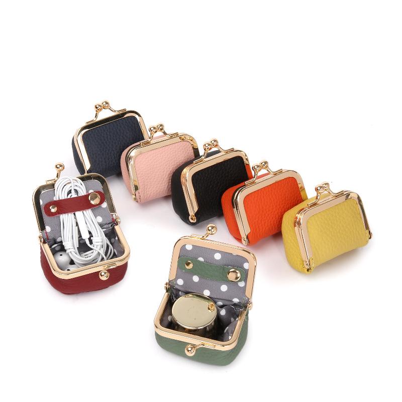 New Mini Compact Mouth Gold Bag Earrings, Rings, Necklaces, Jewelry Boxes, Coins, Coin Wallets, High-end Portable Storage Bags