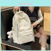 Nylon Girls Backpack With Sweet Bowknot Design And Waterproof Features For School Use