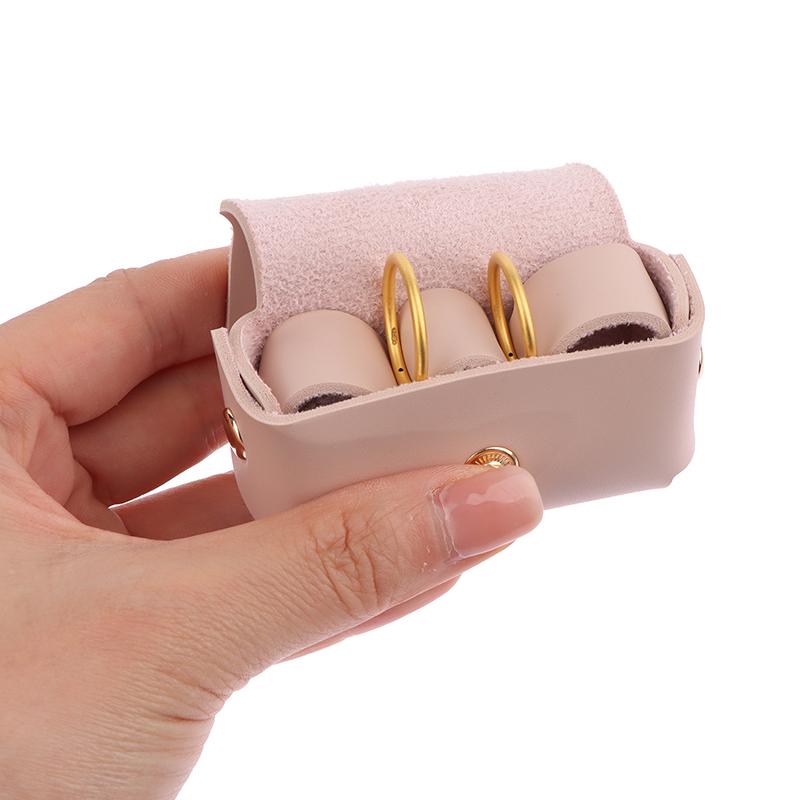 1Pc Mini Wedding Leather Ring Box For Proposing Dog Collar Pendant Ring Box Engagement Wedding Ring Storage Box