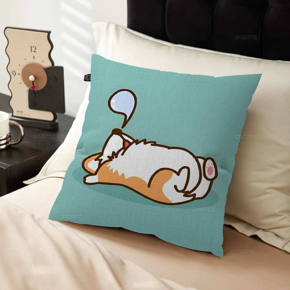Lovely Welsh Corgi Cushion Cover Polyester Sofa Cushions Decorative Throw Pillows Home Decoration Pillowcover