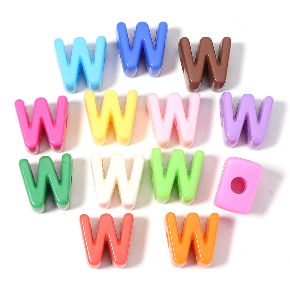 10pcs A-Z Letter Beads Acrylic Alphabet Beads Largr Size Loose Beads  For Jewelry Making DIY Keychain Phone Chain Accessories