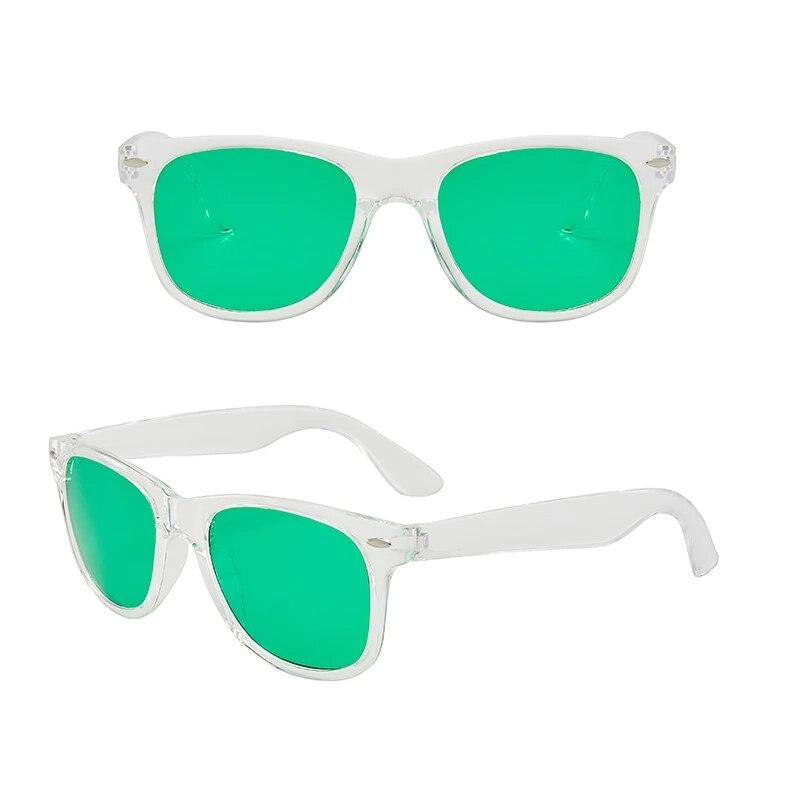 New Clear Sunglasses Women Men Transparent Frame Night Vision Sun Glasses Mirror Reflective Glasses UV400 Eye Wear