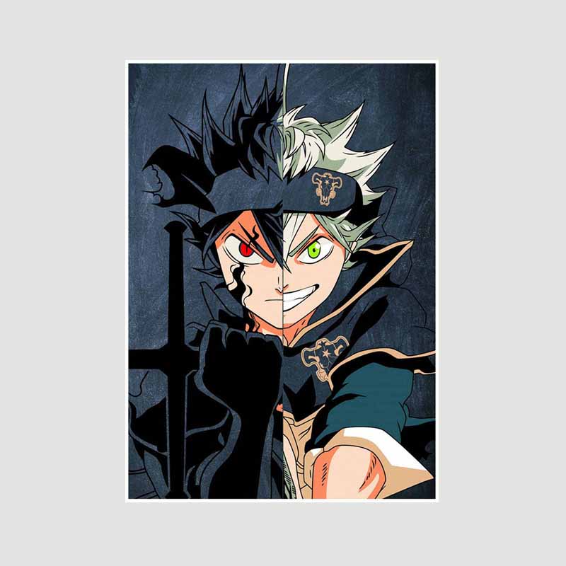DIY Bar Home Decor Mural White Paper Classic Anime Black Clover Yami Posters HD Prints Living Room Decoration Painting Pictures Gifts