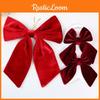 Christmas Velvet Bow Garland With Glitter For Holiday Tree Decor