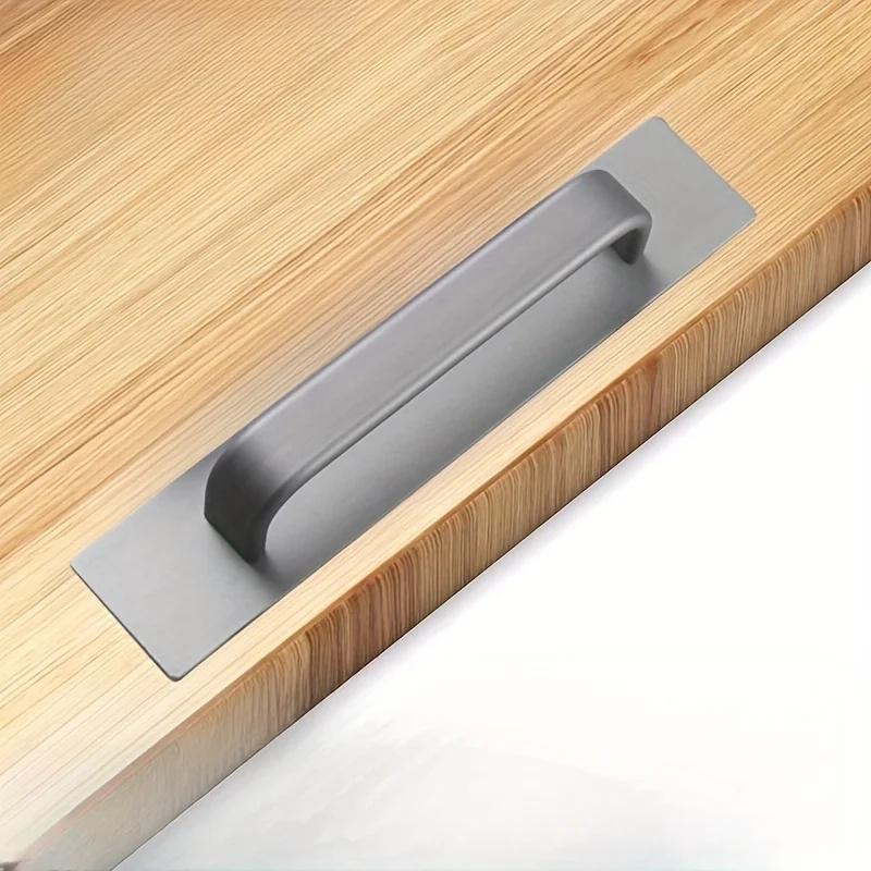 Self-Stick Adhesive Cabinet Handles,Entrance Door Handle,No-Drilling Easy Installation for Kitchen Cabinet Door Window Drawer
