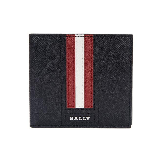 Bally Trasai Classic Short Three-In-One Foldable Leather Wallet Coin Purse Men wallet Black 6224893 Basic Set (Bag+Dust Bag)
