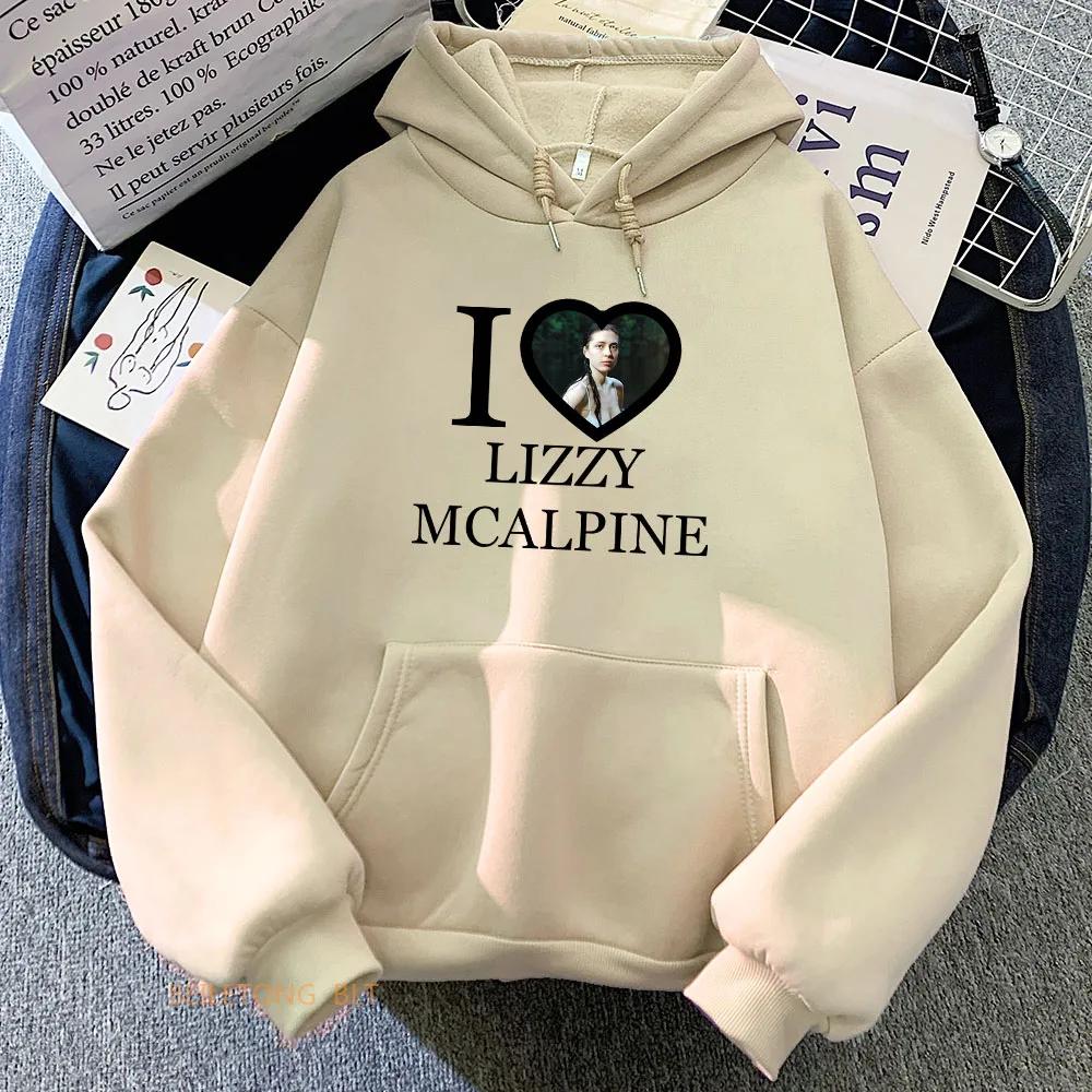 I LOVE Lizzy McAlpine Hoodie Graphic Printing Hip Hop Fleece Sweatshirt With Hooded Gothic Clothing Ropa Mujer Fashion Pullovers