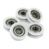 5pcs New 8*30*10mm Nylon Plastic Embedded 608 U Groove Ball Bearing Guide Pulley