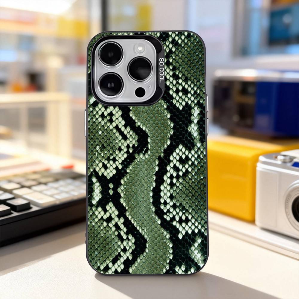 

Узор Артист Змеиная Кожа Для iPhone 11,12,13,14,15,16,17,Pro,Max,Plus,E,Air,Mini Чехол Для Телефона IMD Матовый Черный iPhone17air