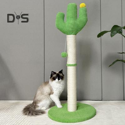 Kedi Tırmalama Direği Uzun Kaktüs Sisal Tırmalama Direği Etkileşimli Top Kedi Tırmalama Tahtası Yavru Kediler Yetişkin Kediler İçin Kendi Kendine Bakım Yapan