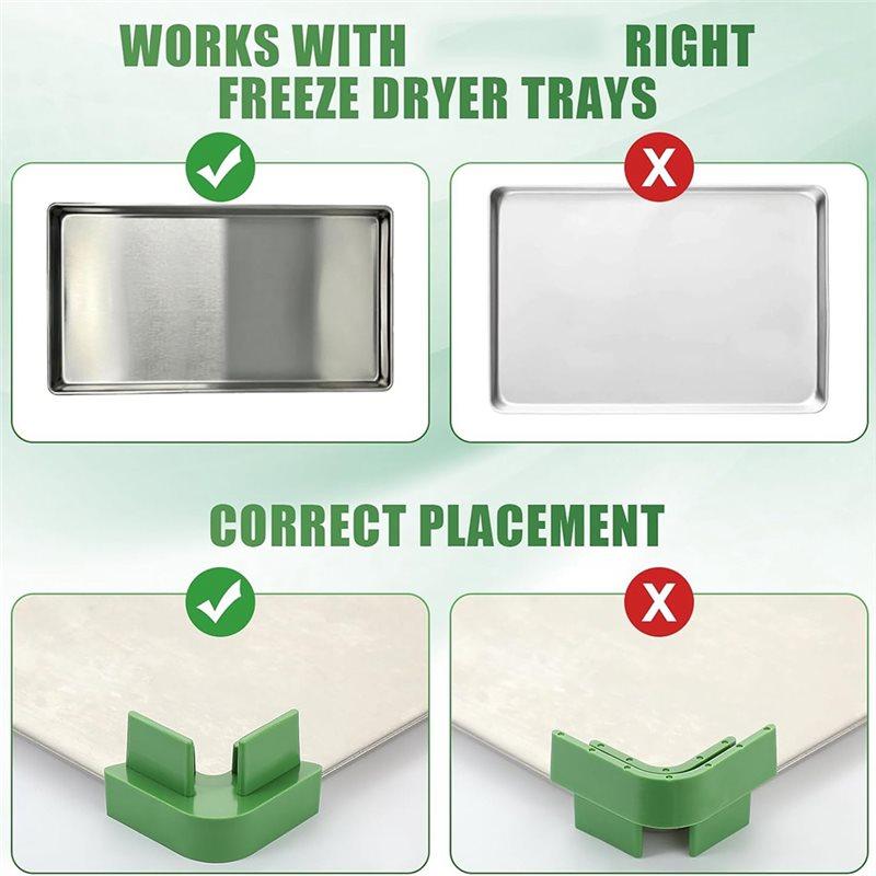 ABMH-Tray Stacker Set(16-Pieces) For Harvest Right Freeze Dryer-Enhanced Storage& Stability For Freeze-Dried Food