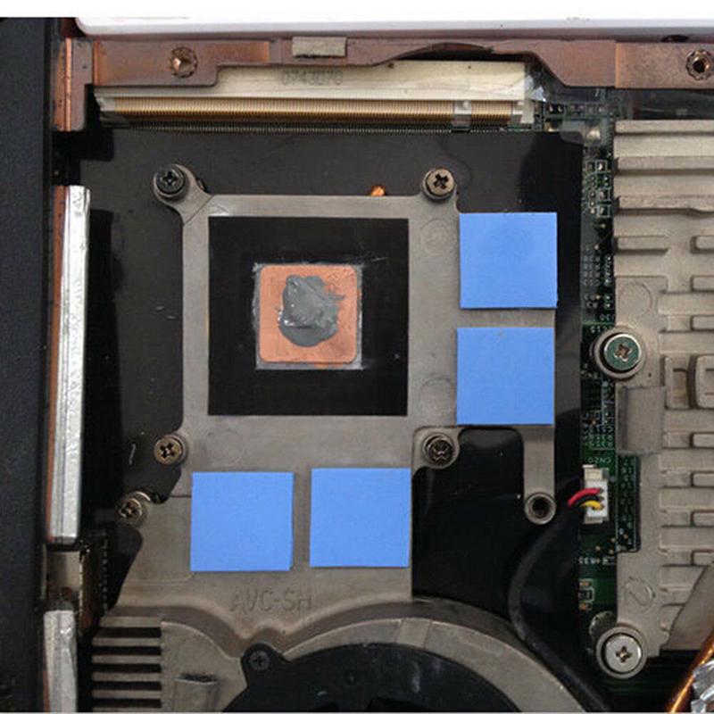 Blue 100Mmx100Mmx1Mm Gpu Cpu Heatsink Cooling Thermal Conductive Silicone Pad