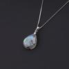Labradorite Teardrop Power Stone Necklace for Women [COAI]