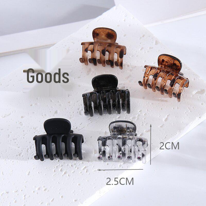 Coffee-Colored Matte Claw Clip for Wispy Bangs - Small Hair Accessory for Top of Head or Side Decoration