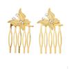 2 Pieces Women Girls Butterfly Rhinestone Hair Comb Hairpins Headdress Party Banquet