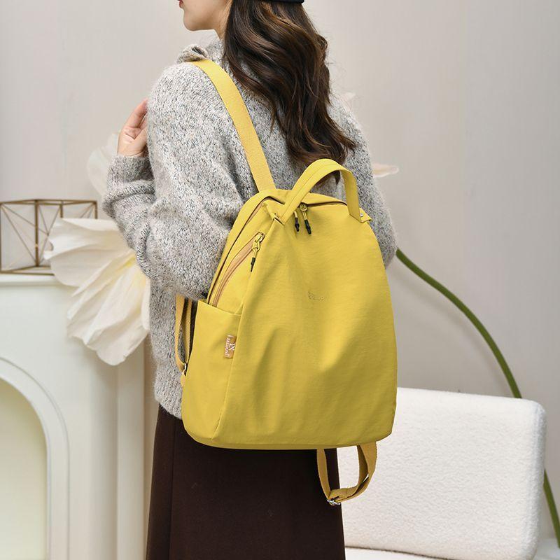 Nylon Women Backpack Waterproof Large Capacity Casual Lazy Style Hand & Shoulder Bag