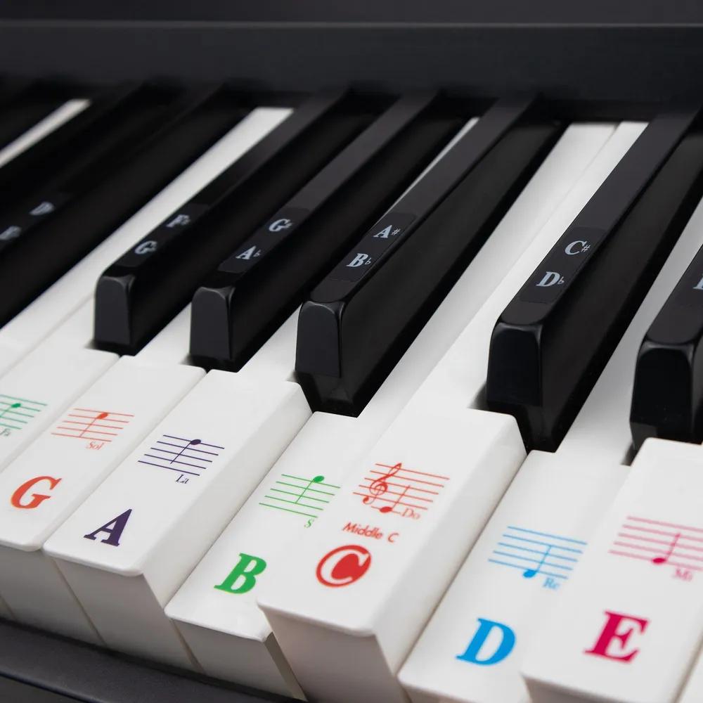YPTSYSYS Piano Sticker for Beginners, Removable stickers with notes on the piano keyboard for learning, Full-size, 88 keys, made of silicone