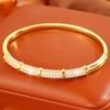 Women's hot-selling bracelets, copper-plated fashionable and simple bracelets, zircon inlaid temperament women's bracelets, popular bracelets.