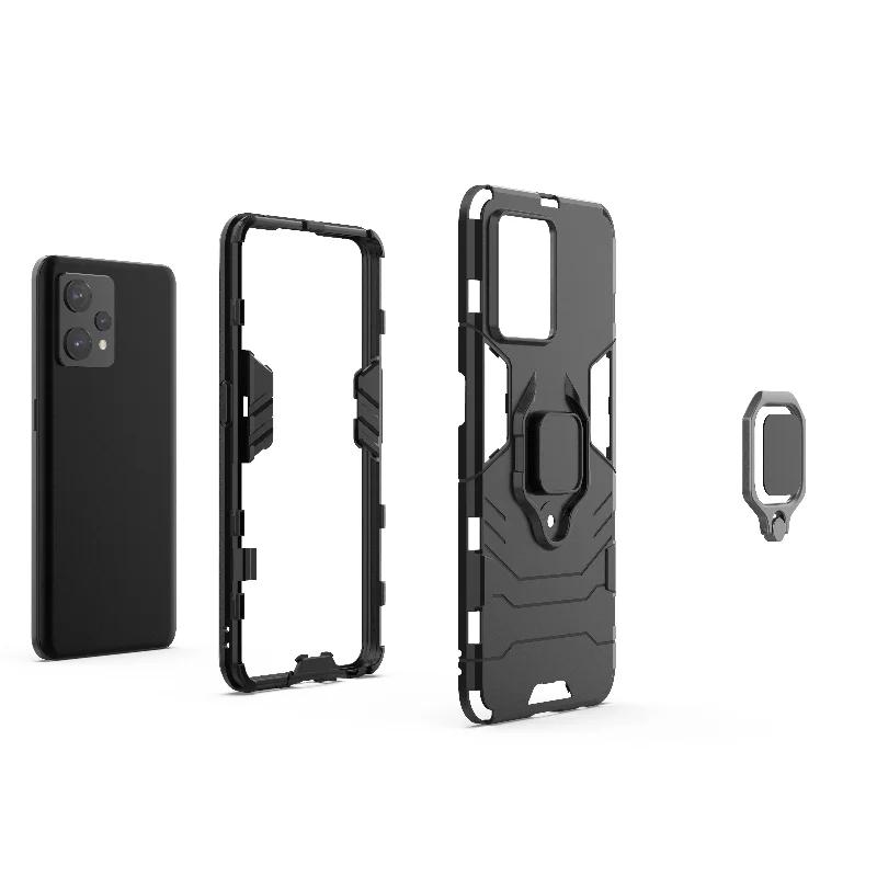 For OPPO Realme Q5i Q5 Pro Back Cover Phone Case Shockproof Armor Anti-Fall Metal Ring Holder Magnetic Protect Coque Cases