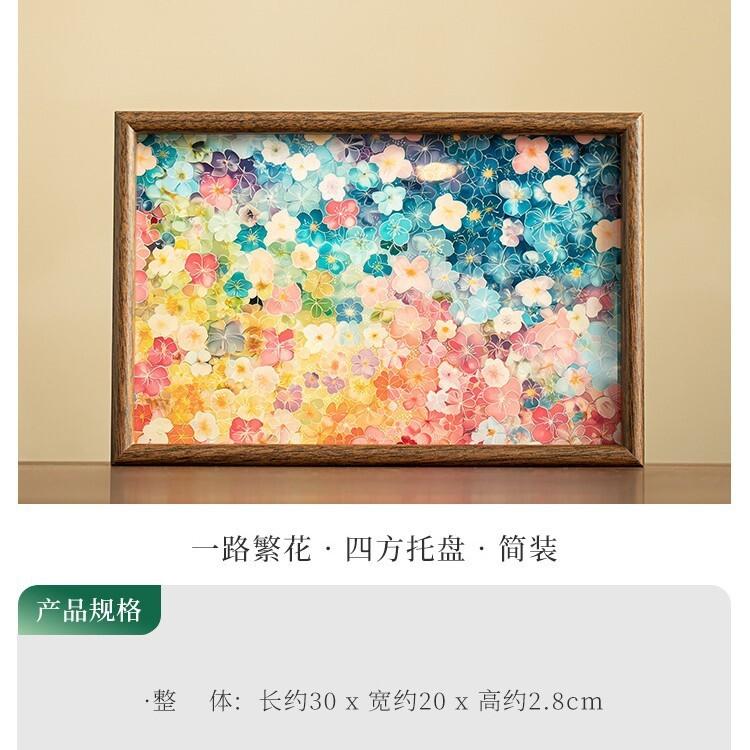 

Квіткова квадратна підставка для чаю, тарілка для закусок, дошка для зберігання кави, килимок під чайник, посуд для подачі, аксесуари для чайної церемонії, стиль олійного живопису