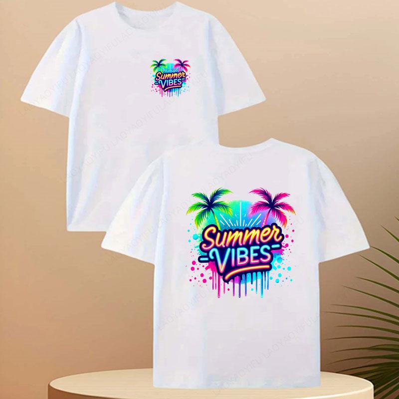 Hello Summer Palm Tree Sunset Beach Tee Minimalist Tshirt Travel Vacay Tropical Paradise Shirt Coastal Life
