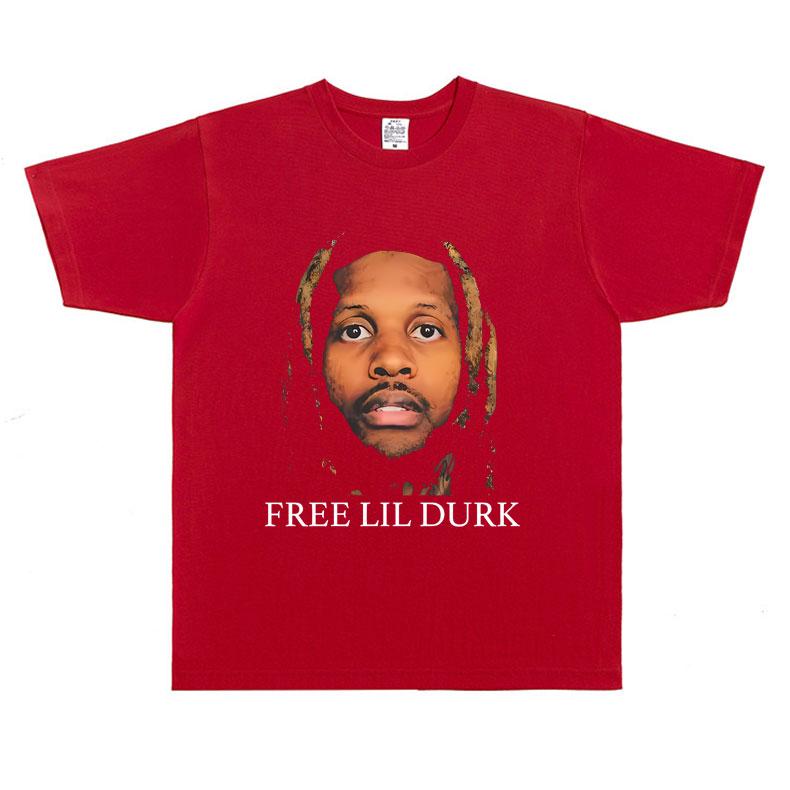 Free Lil Durk Graphic Tshirts Unisex Women Clothing Hip Hop Oversized Short Sleeve T Shirt Unisexs Fashion Vintage Tshirt Streetwear S