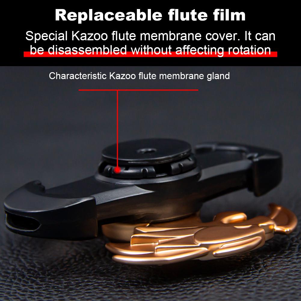 Fidget Spinner Kazoo Rotatable Simple Kazoos Instrument Aluminum Alloy Small Kazoo Musical Instrument Gifts For Music Lovers