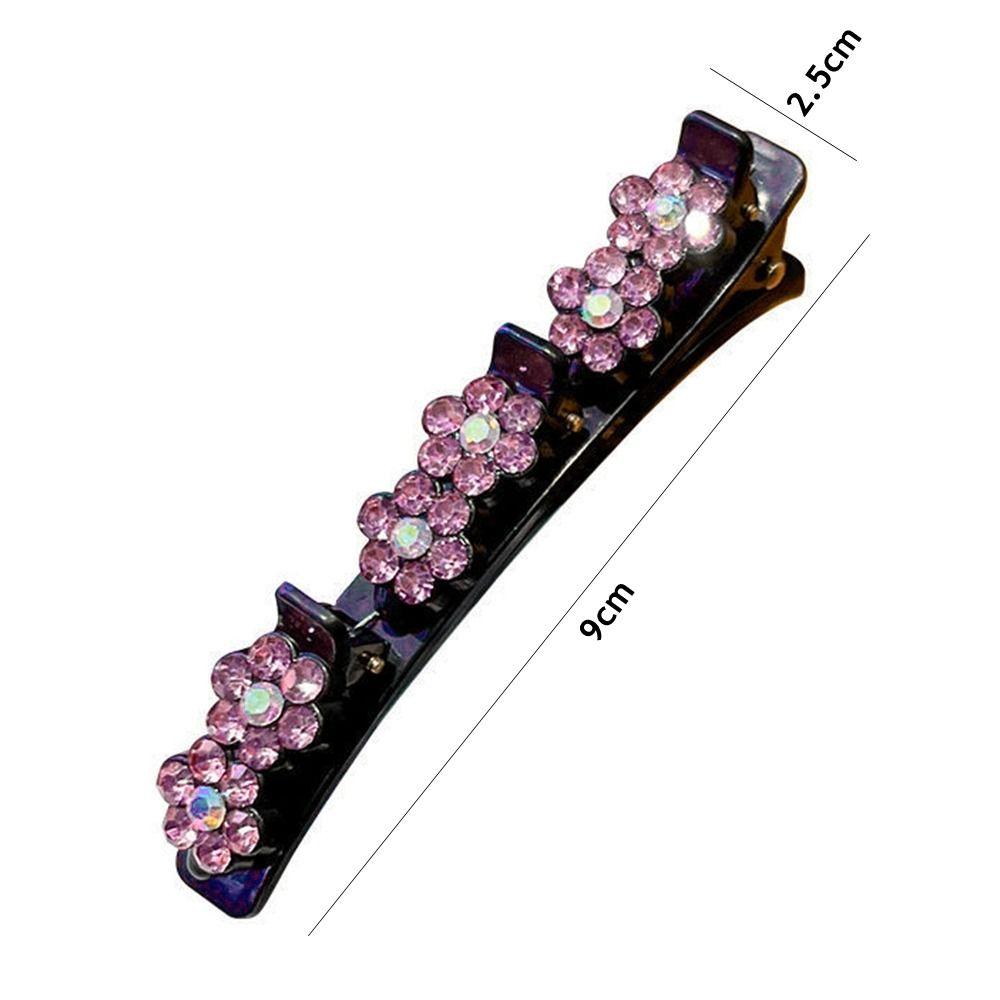 Stone Hair Clips Flower Hairclip Braided Hair Clips Rhinestone Hair Clips Hairpin Duckbill Clip