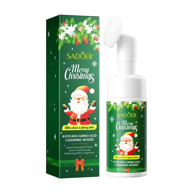 Christmas Strawberry Amino Acid Cleansing Mousse SADOER Cleansing Facial cleanser