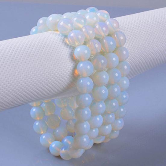 8mm Fashion Round Stone Beads Stretchable Bracelet Bangle Jewelry Lady Gift