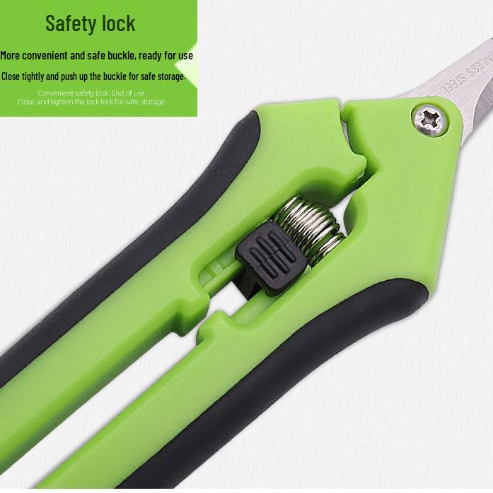 Stainless Steel Straight Head Pruning Shears for Flowers, Branches, and Fruit Trees.