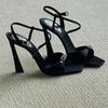 Fashion Fashion Ankle Strap Women Prom Dress Stripper Shoes Sandalias Mujer Gladiator Sandal Ankle Strap Peep Toe Buckle Woman Pump 2025