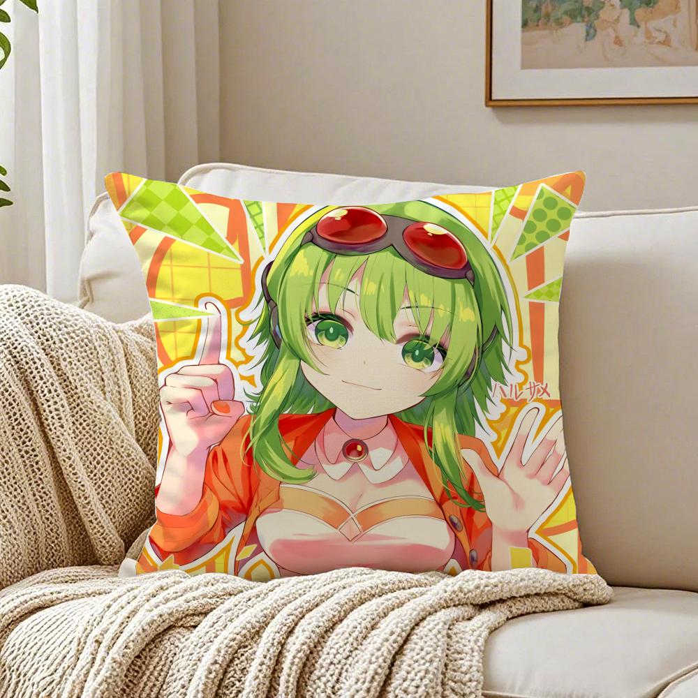 G-Gumi Megpoid Cushion Cover Pillowcase Anti-Dustmite Living Room Sofa Decor Cushion Room