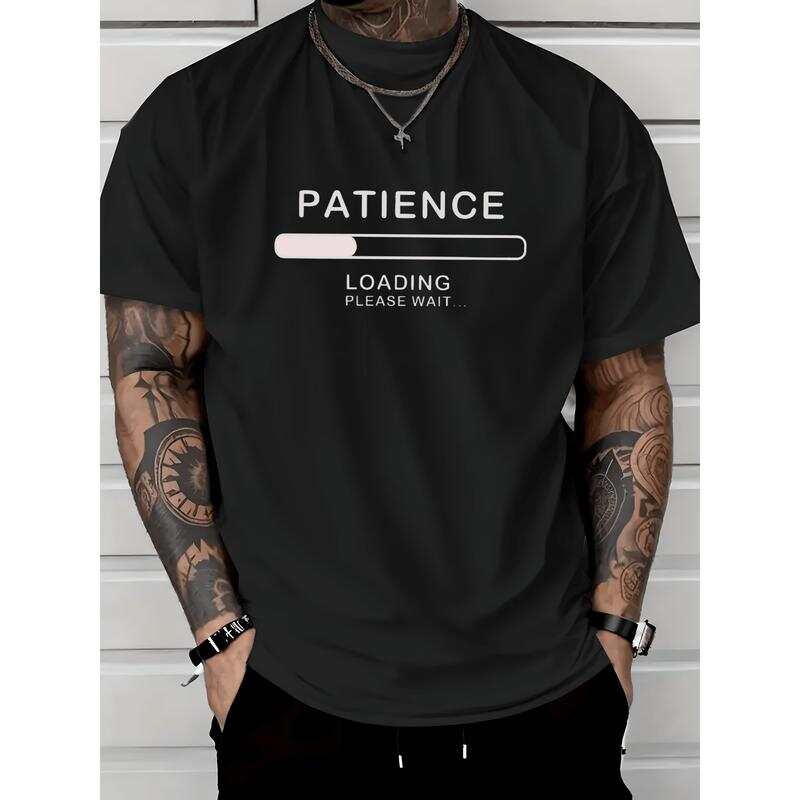 The patient was wearing a unisex T-shirt. XL
