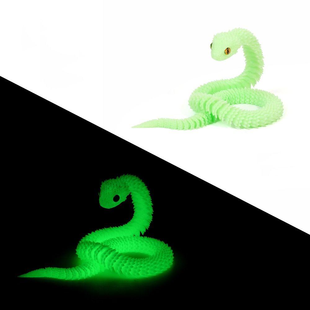 Creative Animal Simulation Model Rotatable 3D Printing Model 3D Printed Snake  Home Decor