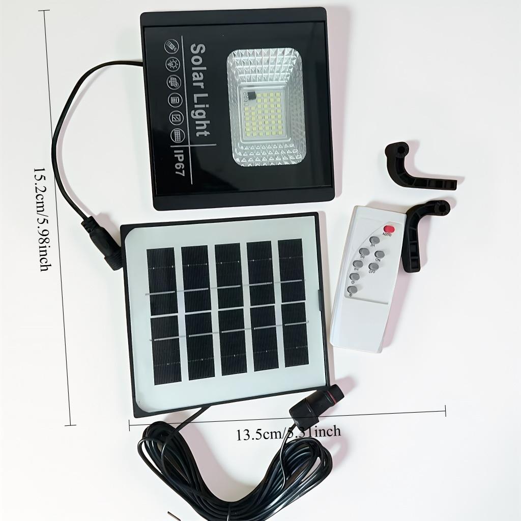 Solar Flood Light: 100W Waterproof LED High Brightness Spotlight with Remote for Yard