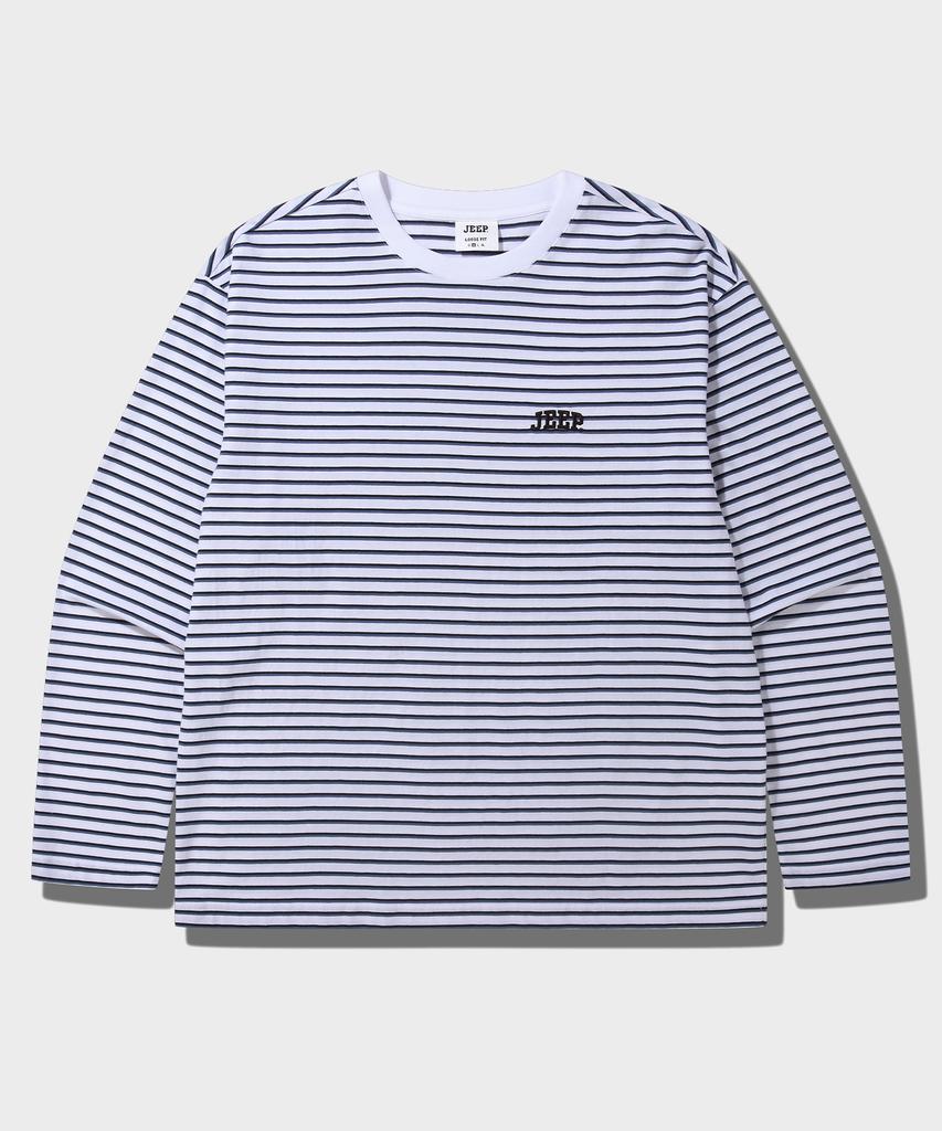 JEEP Multi-Stripe Long Sleeve T-Shirt (Jq5Tsu021Wh)