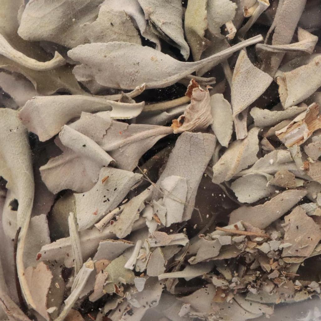 Crushed White Sage, Unsorted, 100g, Pesticide-Free, California White Sage