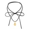 Women's Locket Pendant Necklaces Black Velvet Chain Necklace Rope Chain Heart Pendant Fashion Jewelry Gift